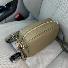 Load image into Gallery viewer, Layla I Khaki Handbag With Detachable Cross Body Strap
