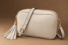 Load image into Gallery viewer, Layla I Cream Handbag With Detachable Cross Body Strap
